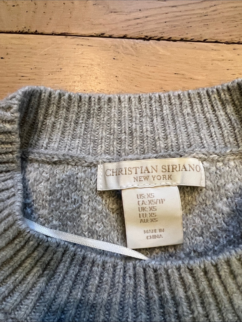 Christian Siriano Gray Star Crewneck Sweater - Picture 2 of 5